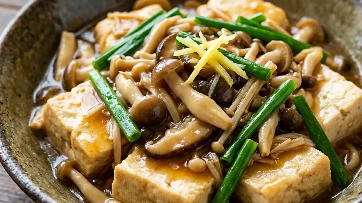 きのこと豆腐の中国風うま煮