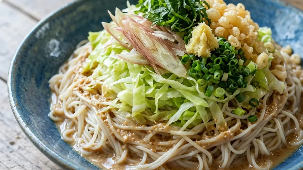 キャベツ混ぜ混ぜぶっかけそうめん