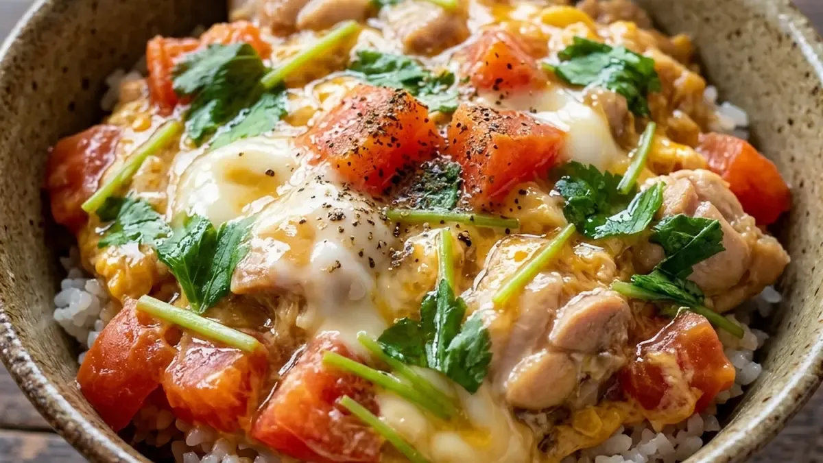 トマトの親子丼