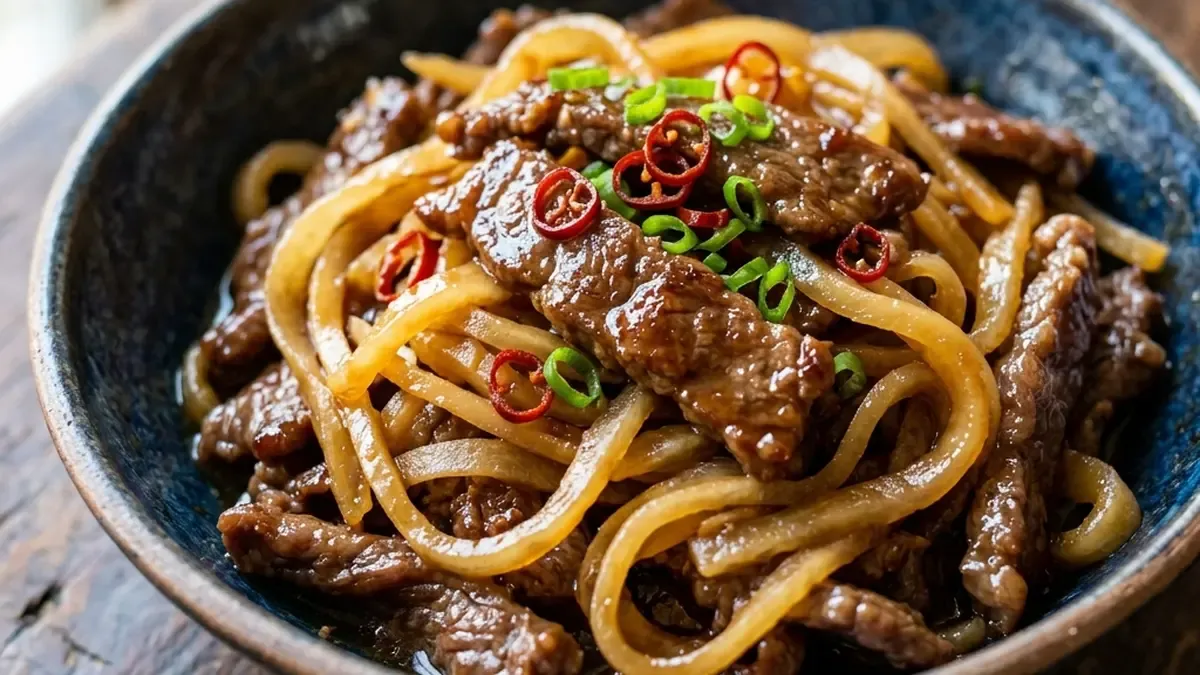 大根と牛肉の甘辛煮