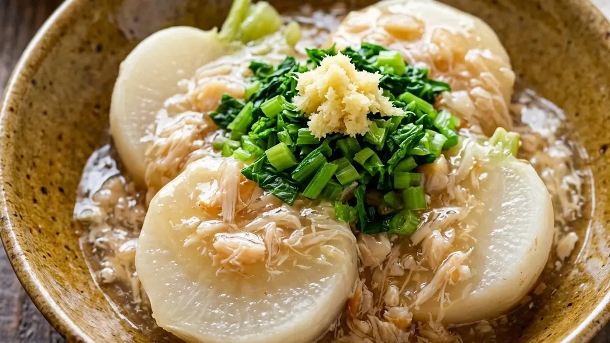 かぶの白煮帆立てあんかけ