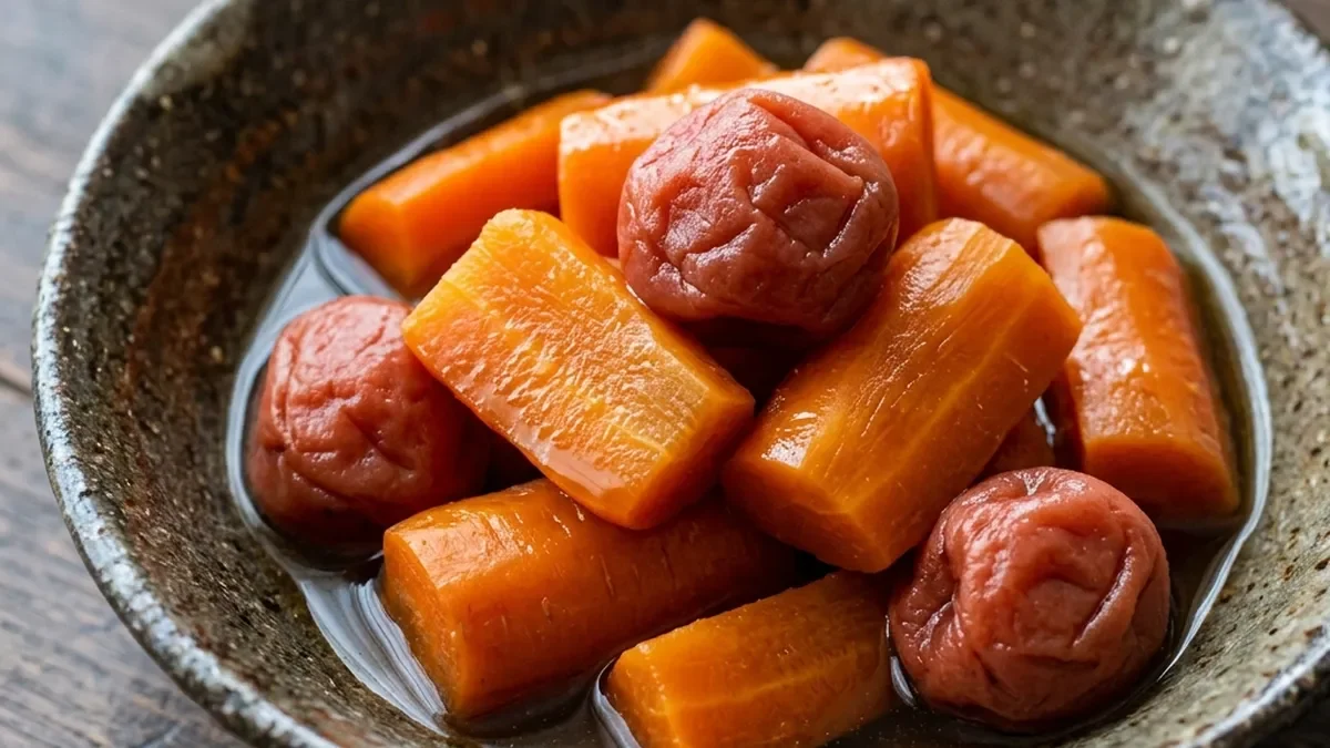春にんじんの梅煮