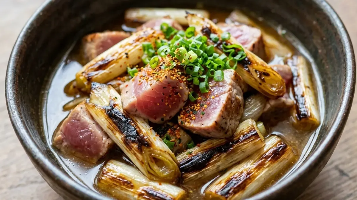 焼きねぎとまぐろのうま煮