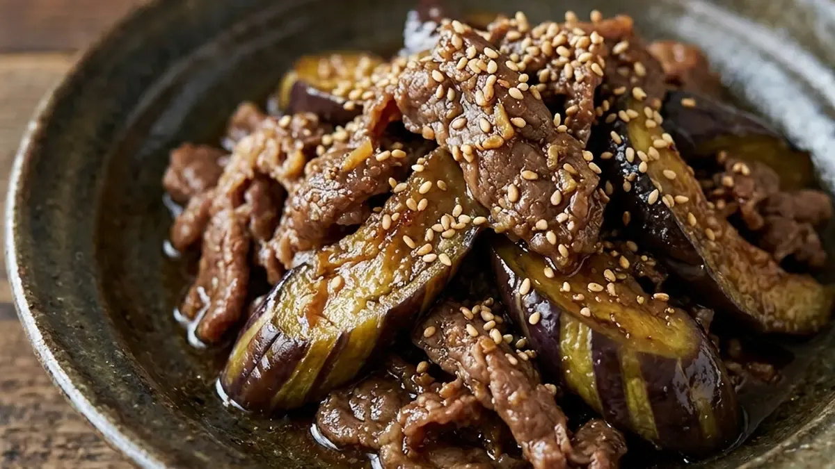 牛肉となすのジンジャー煮