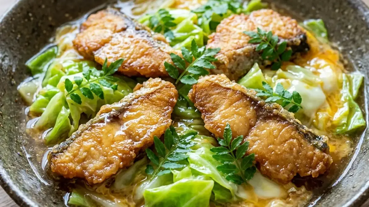 春キャベツとさわらの菜種煮
