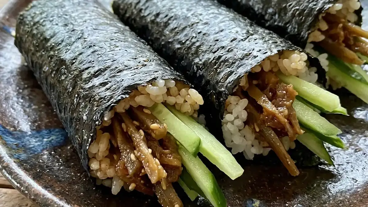 ごぼうみその手巻き飯
