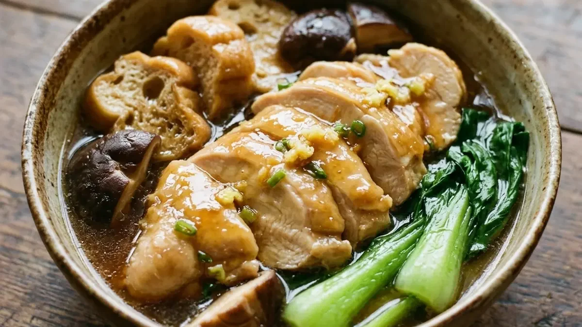鶏肉の治部煮風
