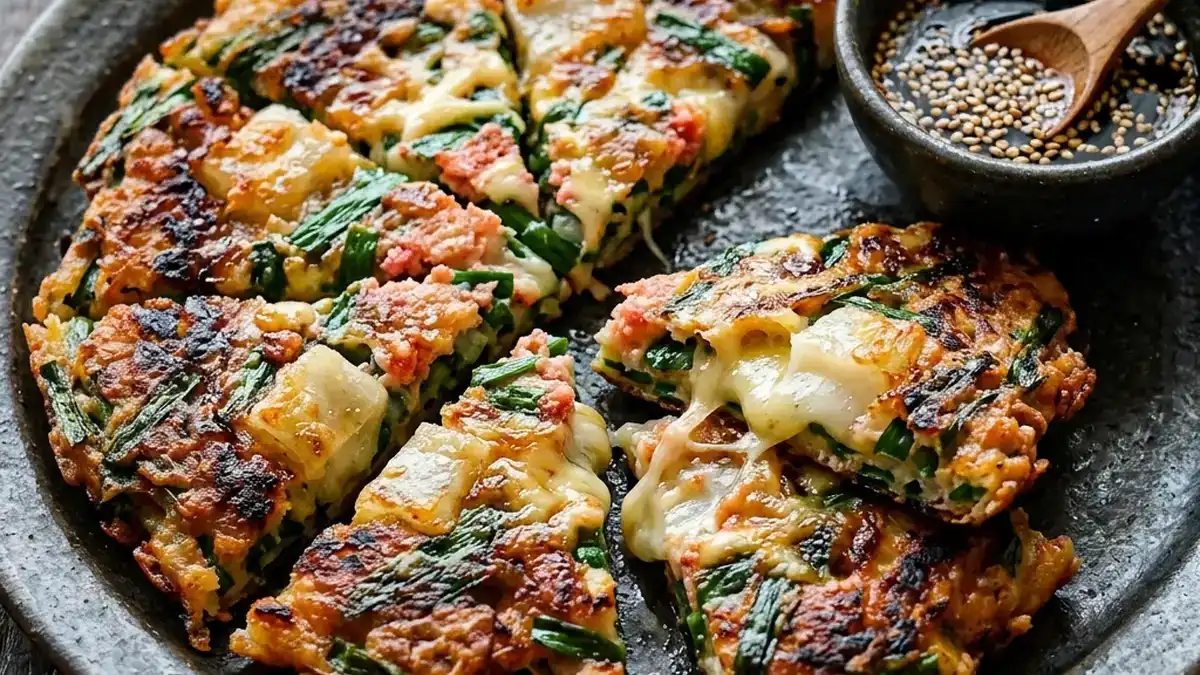にらチヂミチーズもち明太入り