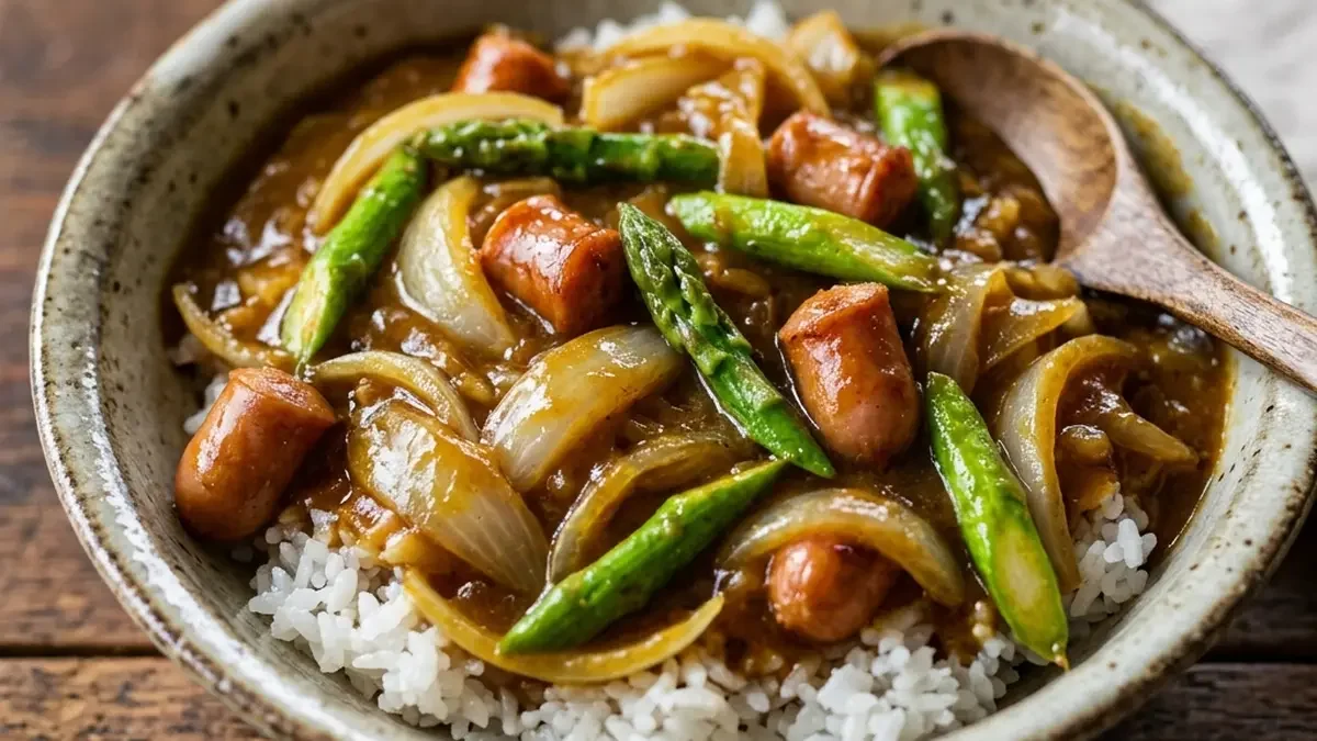 新たまねぎとソーセージの和風カレー