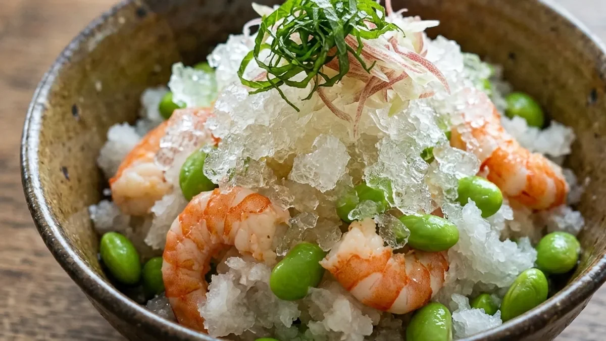 えびと枝豆の氷酢