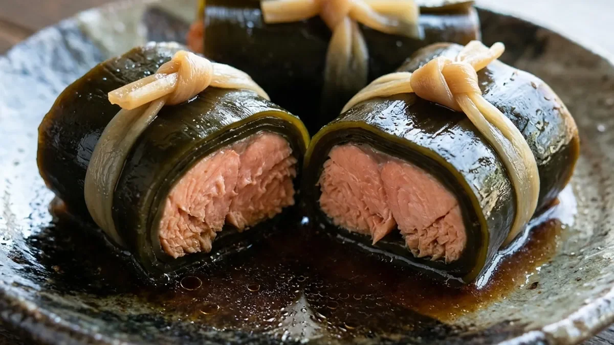 塩ざけの昆布巻き