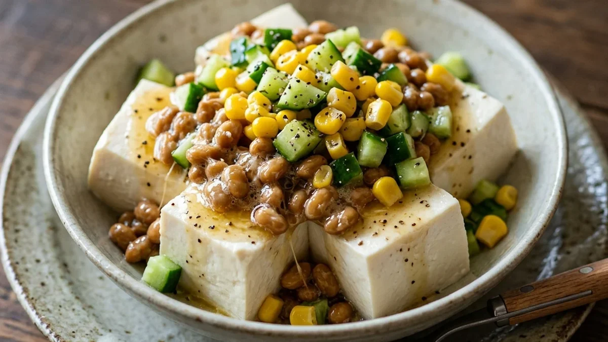 納豆と豆腐のサラダ