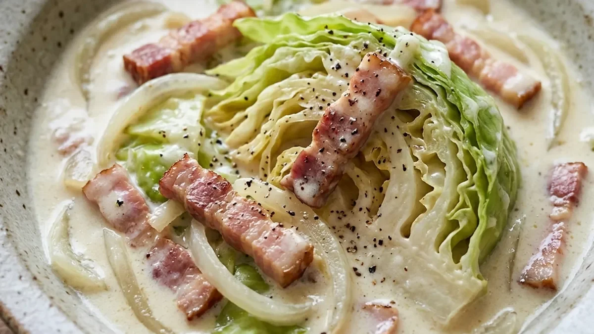 キャベツとベーコンのクリーム煮