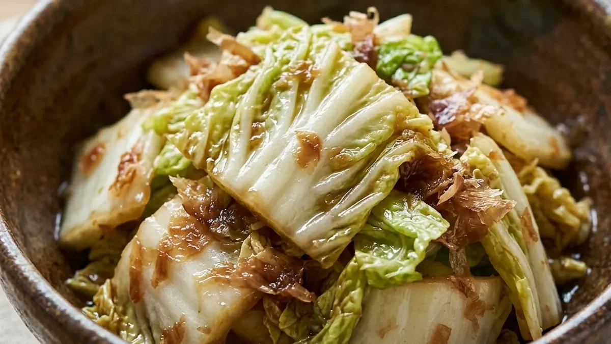 白菜の葉のおかか漬け