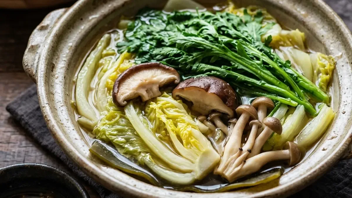 冬野菜の簡単レンジ鍋