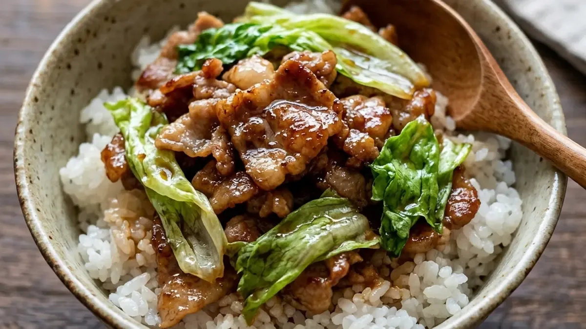 豚こまレタス丼