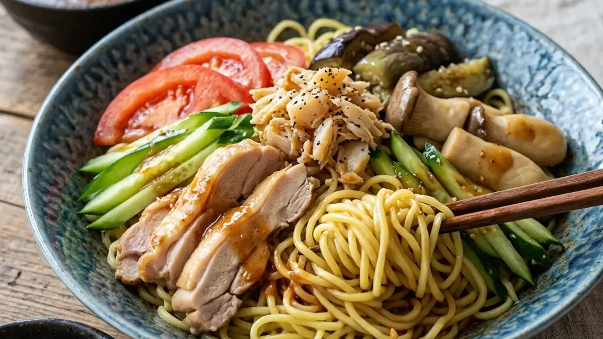 具だくさん冷やし麺