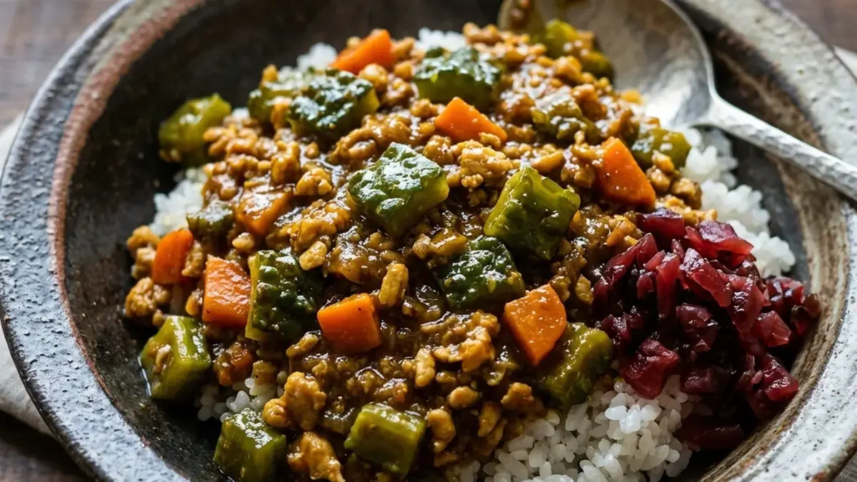 ゴーヤーのドライカレー