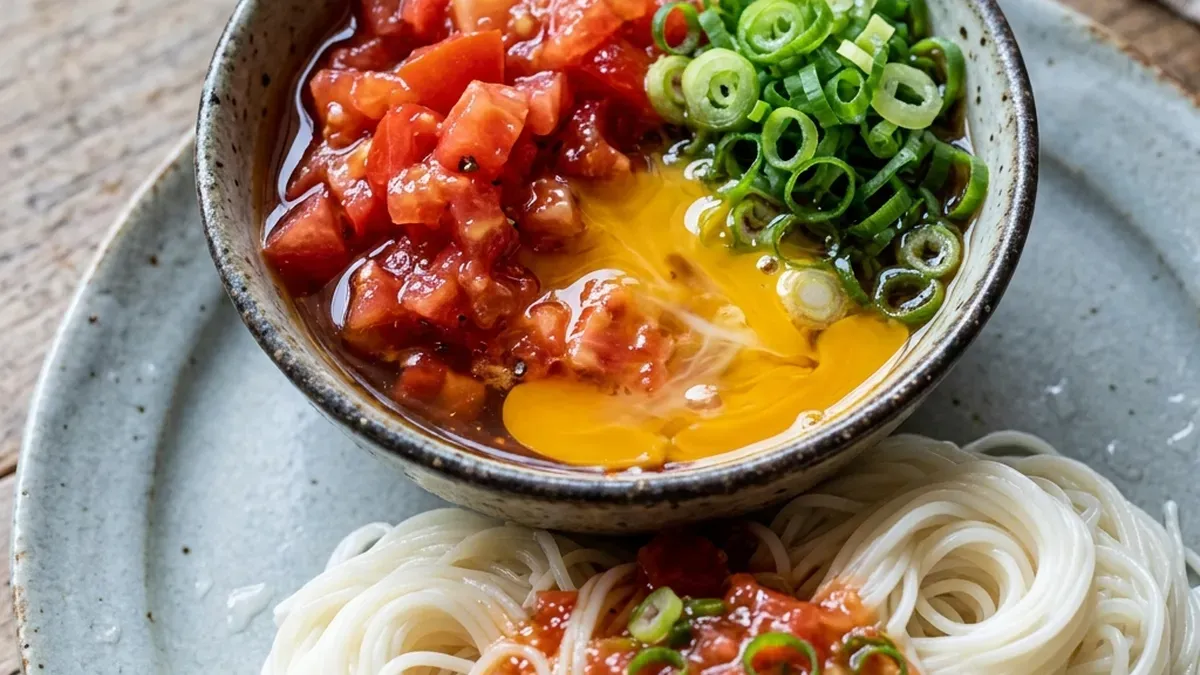 トマトたっぷりそうめん