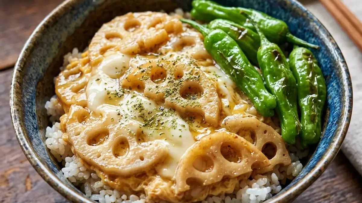 れんこんの卵とじ丼