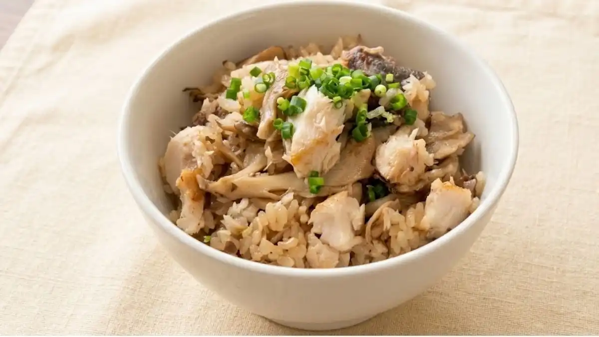 ぶりときのこの炊き込みご飯