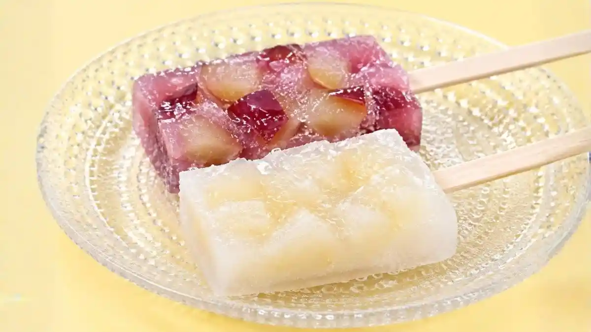 梨とぶどうの葛アイスバー