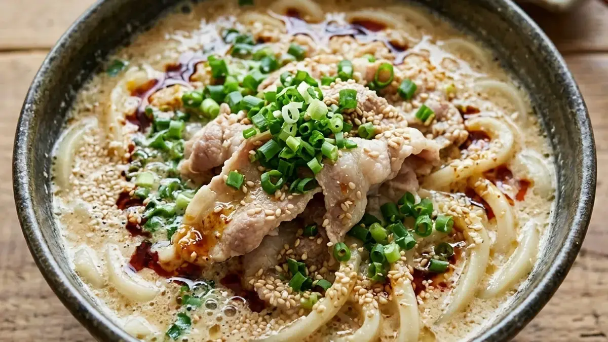 豚しゃぶ豆乳うどん