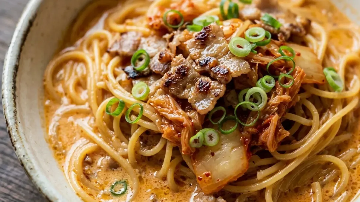 感動のキムチクリームパスタ