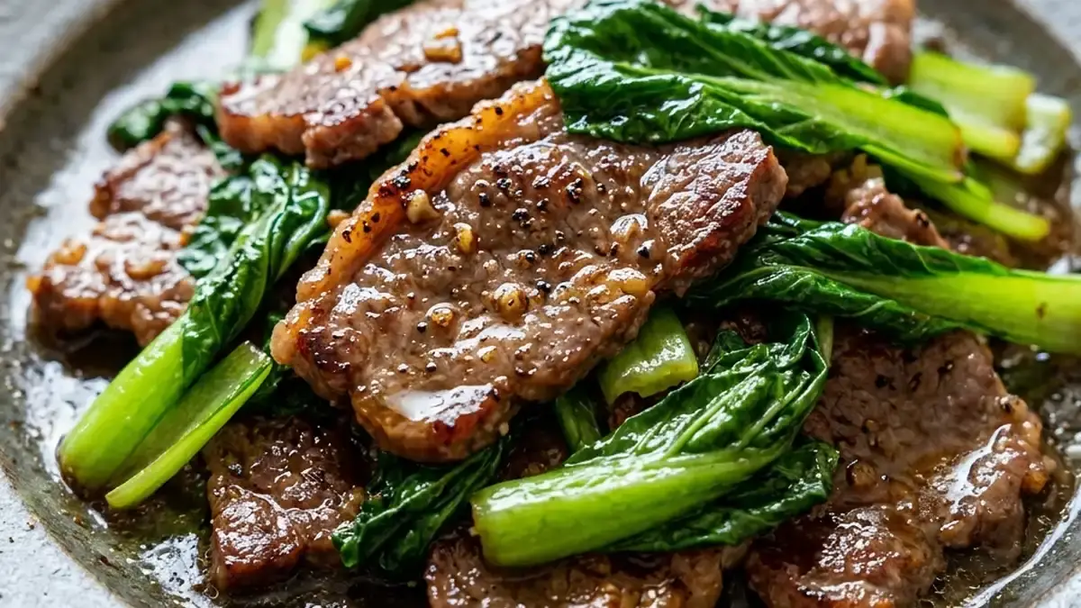 牛肉タアサイ炒め