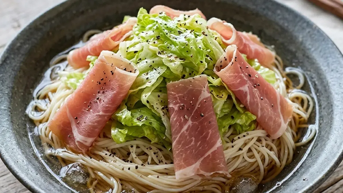 豚バラのっけそうめん