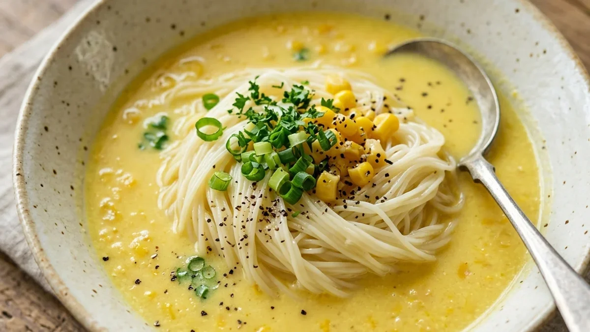つめたい コーンクリームそうめん