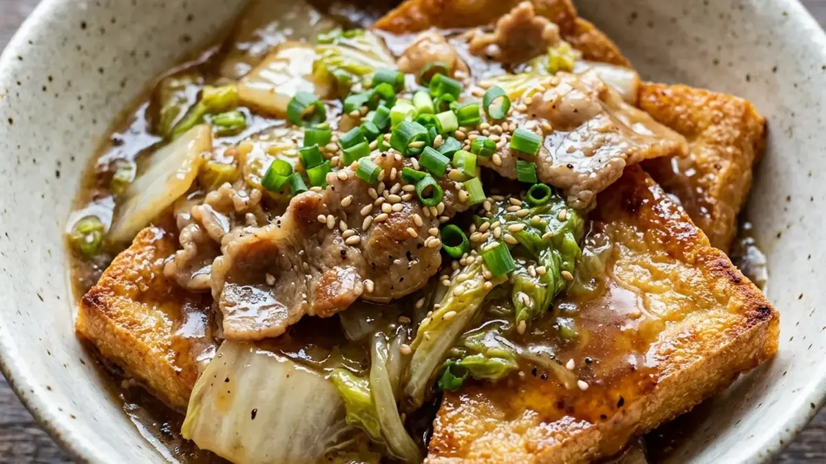 油揚げの中華おこげ風