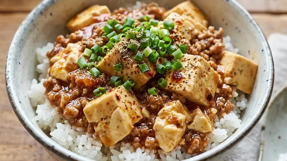 豆腐の麻婆“炒めない”丼