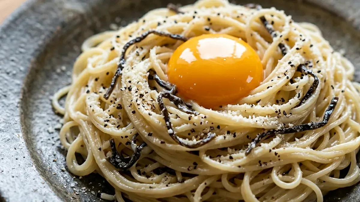 塩昆布カルボそうめん