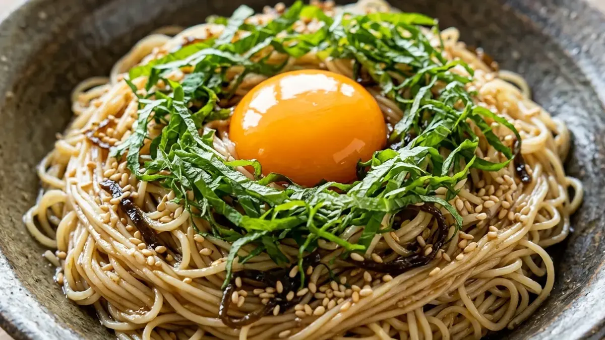 包丁を使わない大葉塩昆布油そばそうめん
