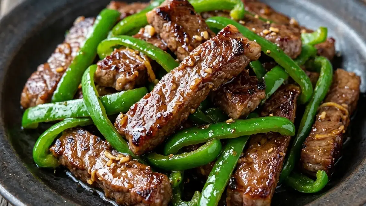 ステーキ肉で旨し！ピーマンと牛肉だけの極太チンジャオロース