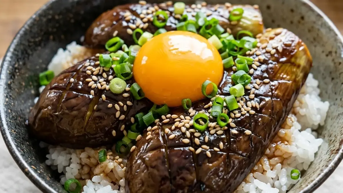 なすの“飲める”焼きびたし丼