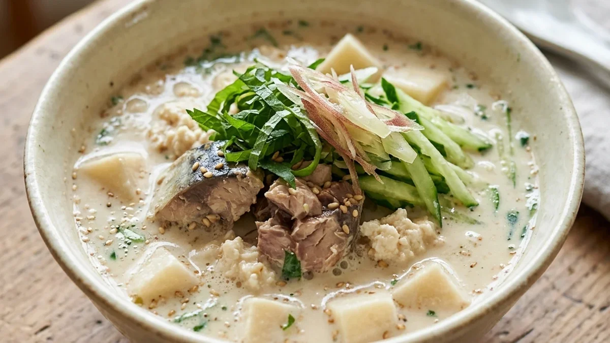 最後まで薄まらない豆乳冷や汁風