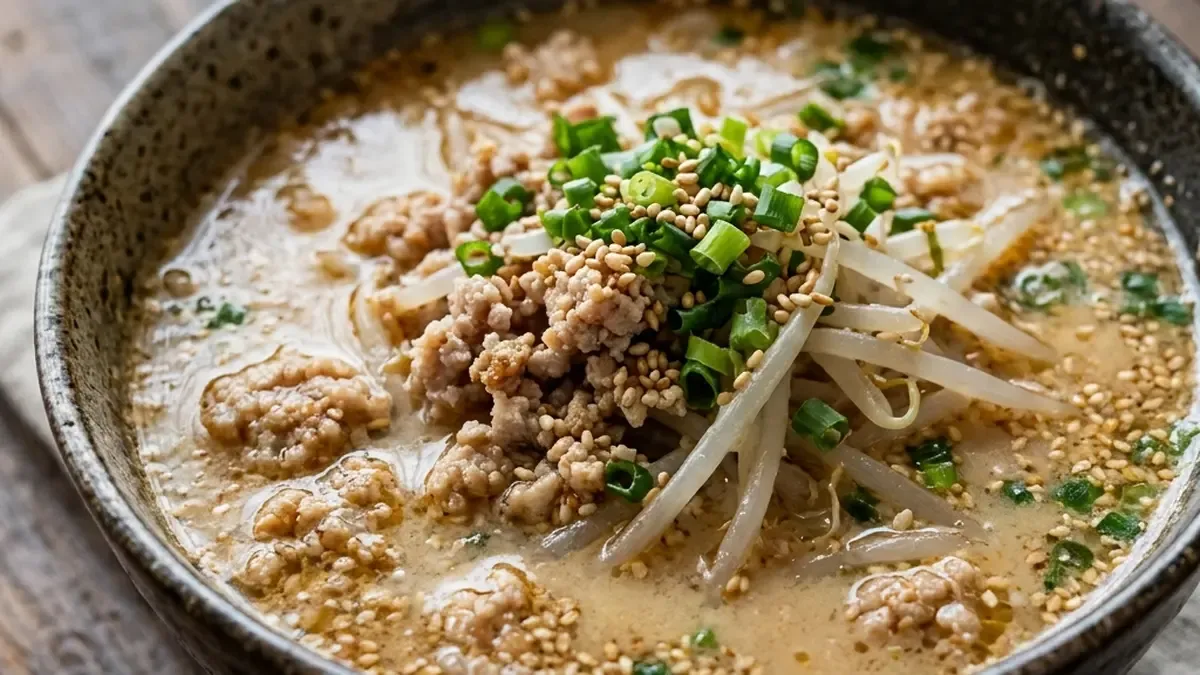 もやしとひき肉のコクうまスープ